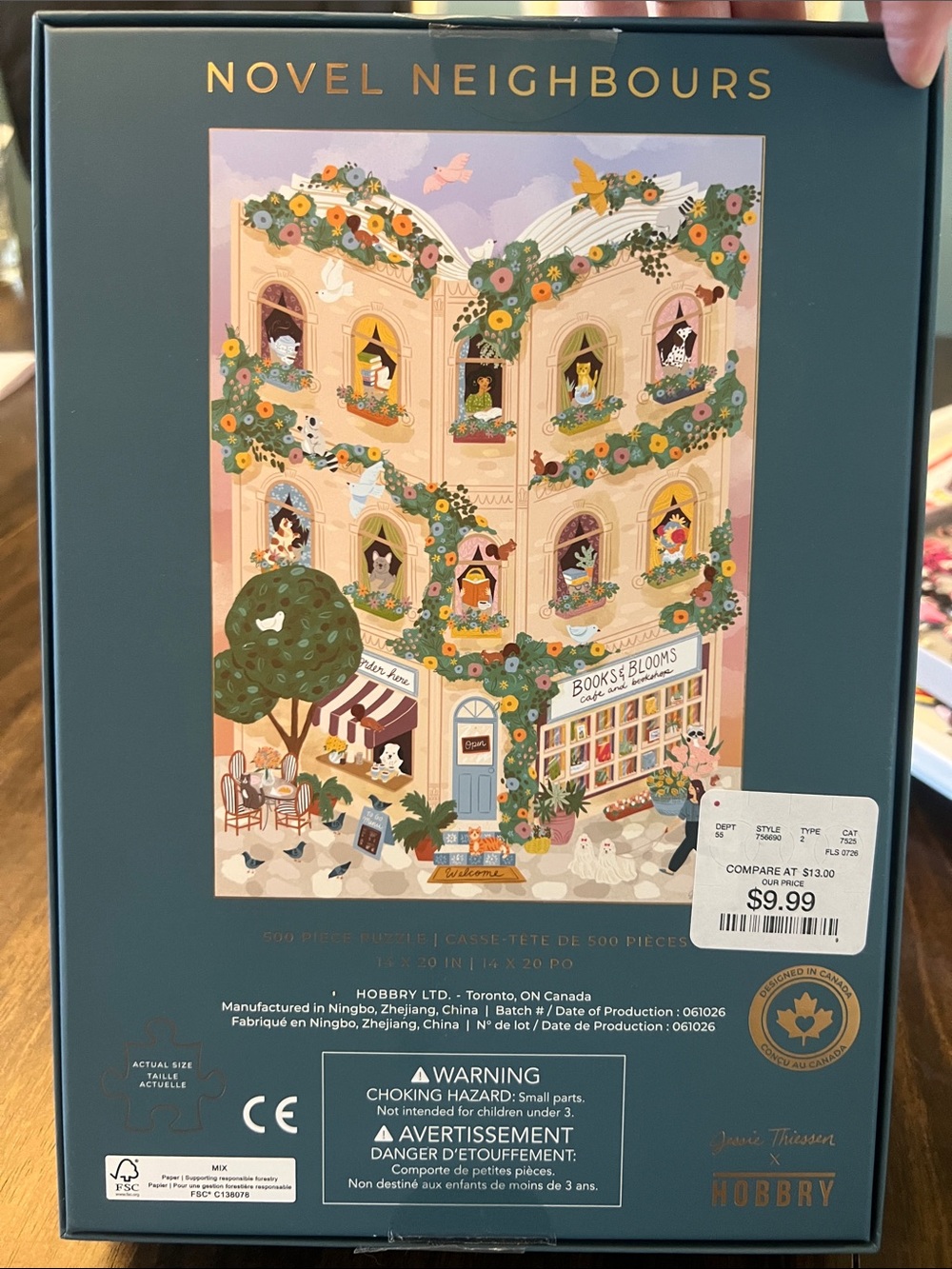 Hobbry Novel Neighbours 500 piece puzzle-used - Picture 2 of 2